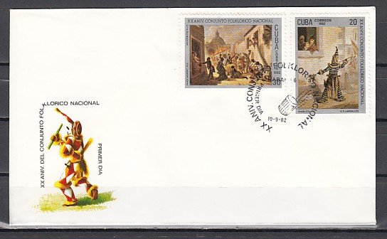 Cuba, Scott cat. 2540-2541. Folklore issue. First day cover. ^