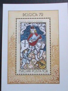 ​HUNGARY-1972-SC#2147 BELGICA'72 STAMPS EXHIBITION MNH S/S VERY FINE