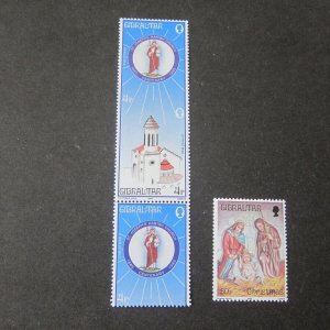 Gibraltar 1985 Sc 481-3 Christmas Religion set MNH