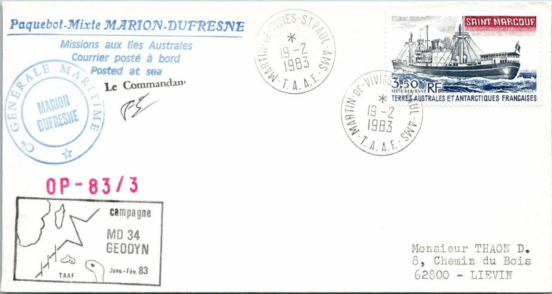 02/19/1983 - French Antarctic - Marion Dufresne - Martin De Vivies - F16058