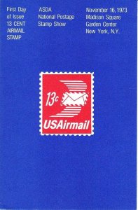 USPS First Day Ceremony Program C79 13c ASDA Show Airmail 1973