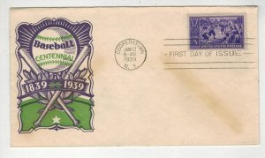 1939 BASEBALL CENTENNIAL 855-83A STAEHLE COLOR VARIETY PURPLE/GREEN CV $60