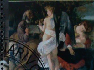 ​MADAGASCAR-2021- FAMOUS NUDE ARTS PAINTING BY  CARAVAGGIS-CTO S/S VF LAST ONE