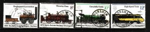 Great Britain-Sc#749-52-used set-Trains-Locomotives-1975-