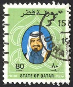 Qatar Sc# 520D Used (a) 1977 80d multi Sheik Khalifa