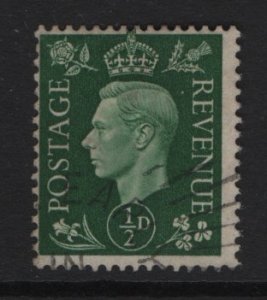 Great Britain   #235   used  1937    George VI    1/2p