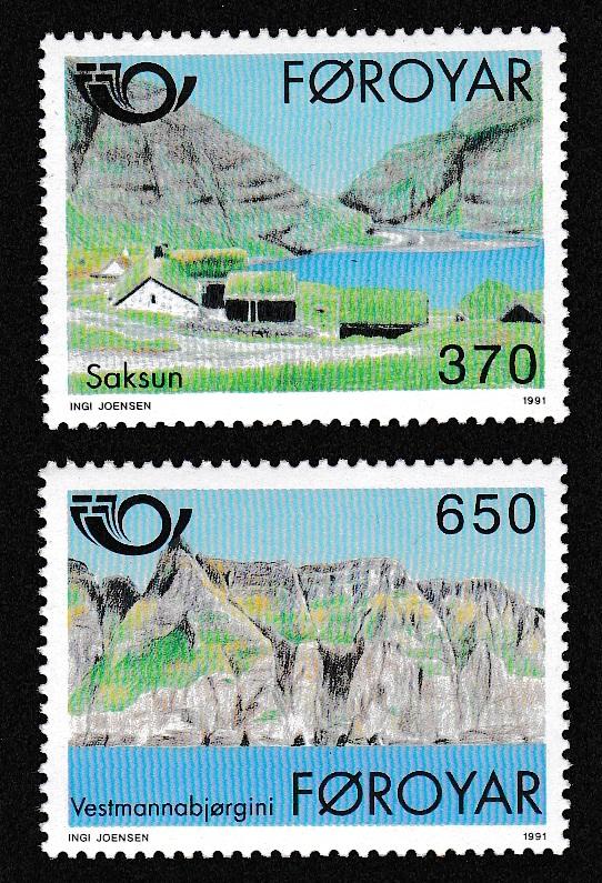 Faroe Is. Tourism 2v 1991 SG#214-215 SC#226-227