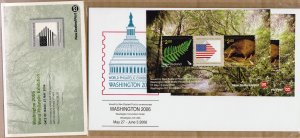 NZ 2006 World Philatelic Exhibition Washington 2006 FDC + M/S Stamp Pack