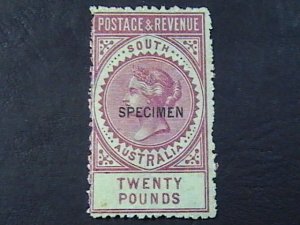 SOUTH AUSTRALIA # 93-MINT NO GUM--LILAC----SPECIMEN---1886