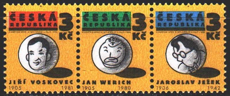 Czech Republic. 1995. 67-69. Liberated theater. MNH.