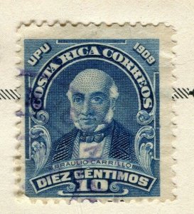 COSTA RICA;   1907 early Portrait issue fine used 10c. value