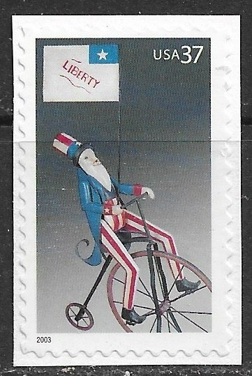 US ~ Scott # 3776 ~ Used on paper ~ Old Glory - Uncancelled