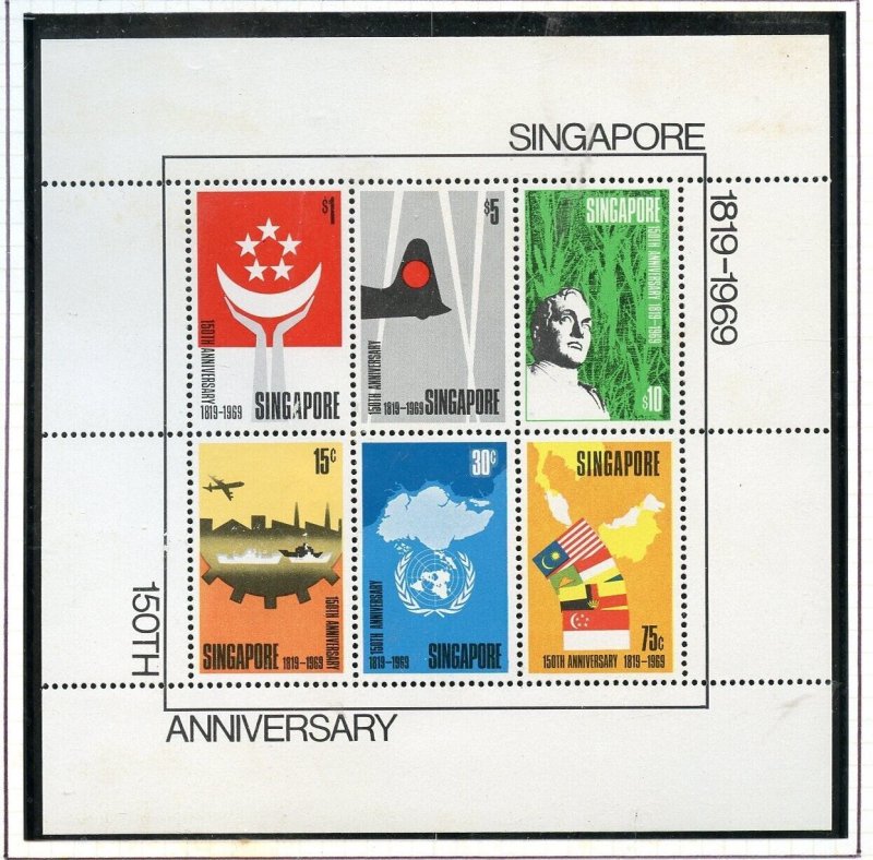 SINGAPORE SCOTT# 106a SOUVENIR SHEET  MINT HINGED--SCOTT $600.00 