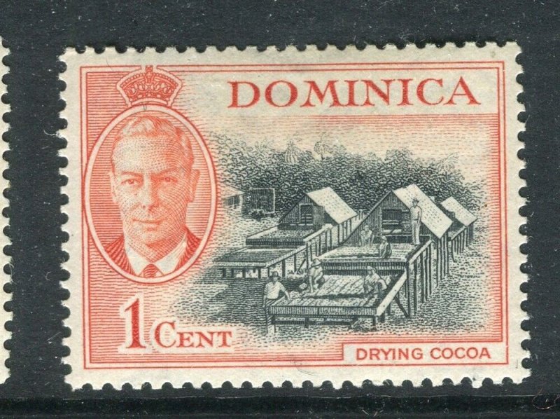 DOMINICA; 1951 early GVI Pictorial issue Mint hinged shade of 1c. value