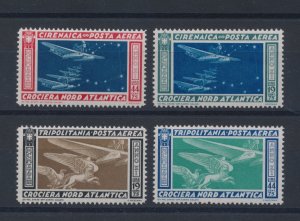 1933 Cyrenaica + Tripolitania, Airmail No. 18/19 + 28/29 - Balbo Cruise, 4 MNH v