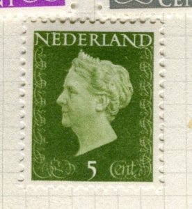 NETHERLANDS; 1947 early Wilhelmina issue fine Mint hinged 5c. value