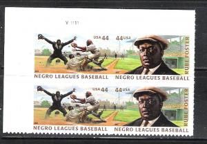 MNH Plate Block Negro League Baseball @ face