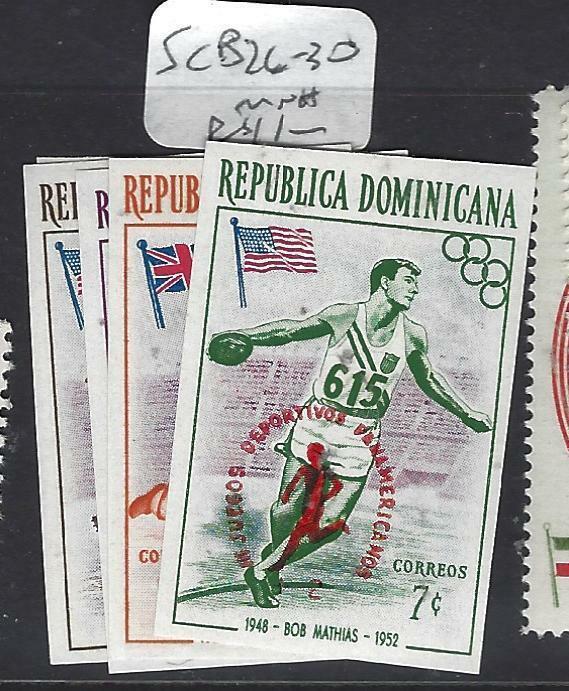 DOMINICAN REPUBLIC   (PP1601BB)   SC  B26-30   IMPERF  MNH