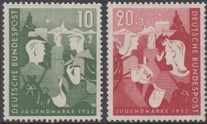 GERMANY Sc # B325-6 CPL MNH SET of 2: HIKERS and YOUTH HOSTEL