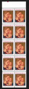 2578a MNH 29c. Madonna & Child, Unfolded BKLT Pane, P#1, Free Insured Shipping,