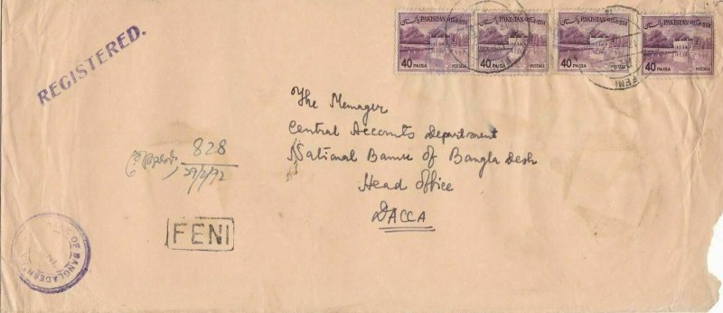 Bangladesh Overprints on Pakistan Stamps Cover ref R 17601