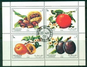 Sharjah 1972 Mi#1220-1223 Fruits 4xDLMS CTO