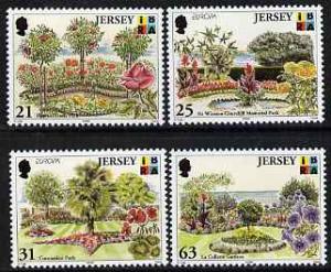 Jersey 1999 Europa - Parks & Gardens set of 4 unmount...