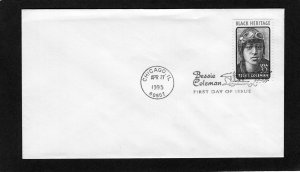 2956 Bessie Coleman, FDC no cachet