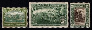 Jamaica 1921-29 Pictorial Def. Wmk Mult Script CA, Part Set [Unused]