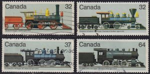 Canada - 1984 - Scott #1036-1039 - used - Train Steam Locomotive