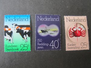 Netherlands 1974 Sc 515-7 set MNH