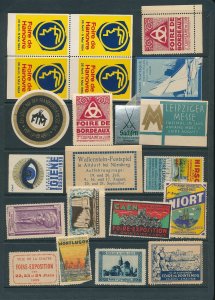 France Foire Caen Expo Tours Old Cinderella Poster Labels(Appx 70)W2242