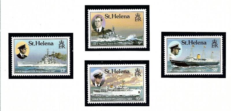 St Helena 475-78 MNH 1987 Ships of Royal Visitors