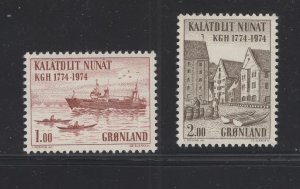 Greenland #98-99 (1974 Greenland Trade Department set) VFMNH CV $1.20