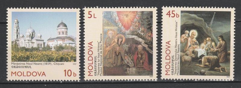 Moldova 1997 Christmas 3 MNH stamps