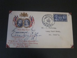 Canada NFL 1939 KGVI and Queen FDC