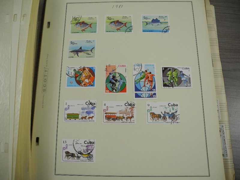 CUBA, 100s & 100s of Stamps mostly hinged on Scott pages