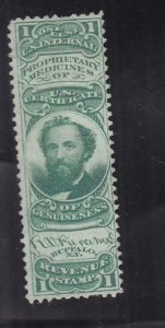 Medicine Tax Stamp, 4c Joseph Burnette & Co., Sc#RS1896,Used, Small Thin (37960)