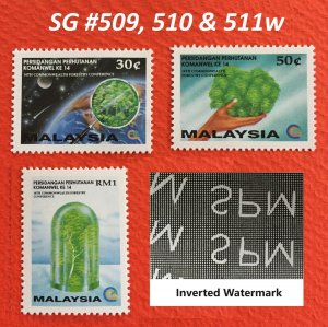 MALAYSIA 1993 14th Commonwealth Forestry Conference 3V set SG#509 510 & 511w MNH