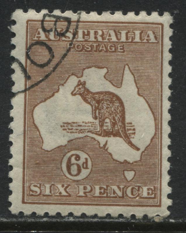 Australia 1923 6d yellow brown Roo CTO cancel