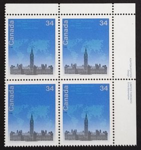 Canada 1061ii Plate Block UR VF MNH