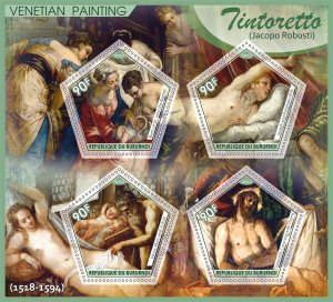 Stamps Art. Painting Tintoretto 1+1 sheets perforated MNH** 2017 year