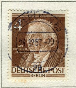 GERMANY; 1952 early BERLIN issue fine used 4pf. value 