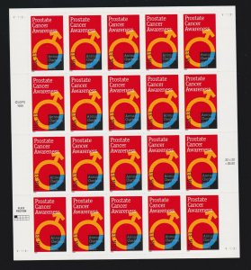 US 3315 33c Prostate Cancer Awareness Mint Stamp Sheet Self Adhesive NH