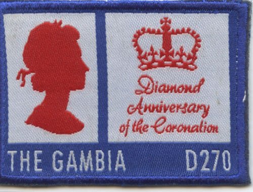 Gambia 2013 - Queen Elizabeth ll Coronation - Embroidered Stamp - MNH