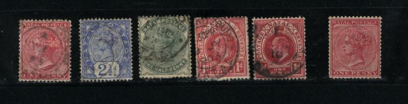 Natal  6 different Mint & used start 1874  PD