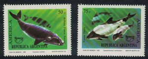 Argentina Whale Dolphin Endangered Animals 2v 1993 MNH SG#2352-2353