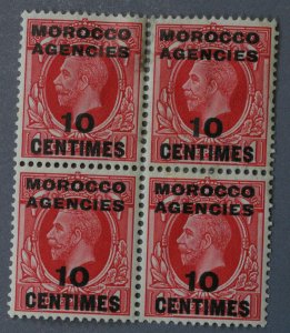 Great Britain Morocco Agencies #427 OG PH Block of Four