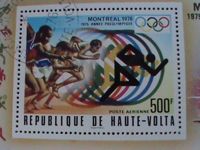​UPPER VOLAT-1976-OLYMPIC GAMES MONTREAL'76 CANADA CTO S/S SHEET VERY FINE
