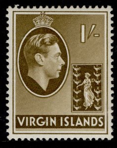 BRITISH VIRGIN ISLANDS GVI SG117, 1s olive-brown, LH MINT. Cat £24. CHALKY